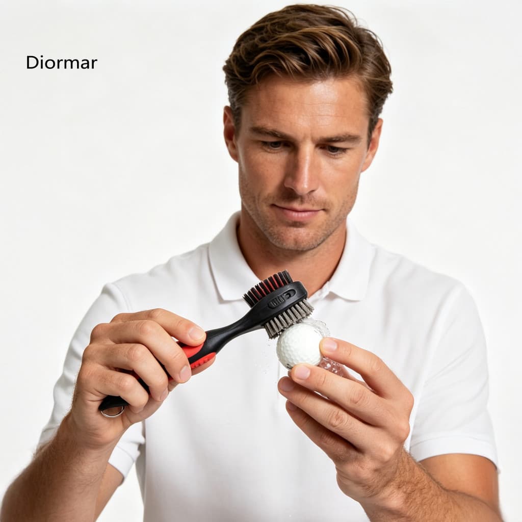 Club Tool Golf Double-sided Cleaner Brush with Nylon Bristles Retractable Clip Groove Durable Accessories for Easy Maint