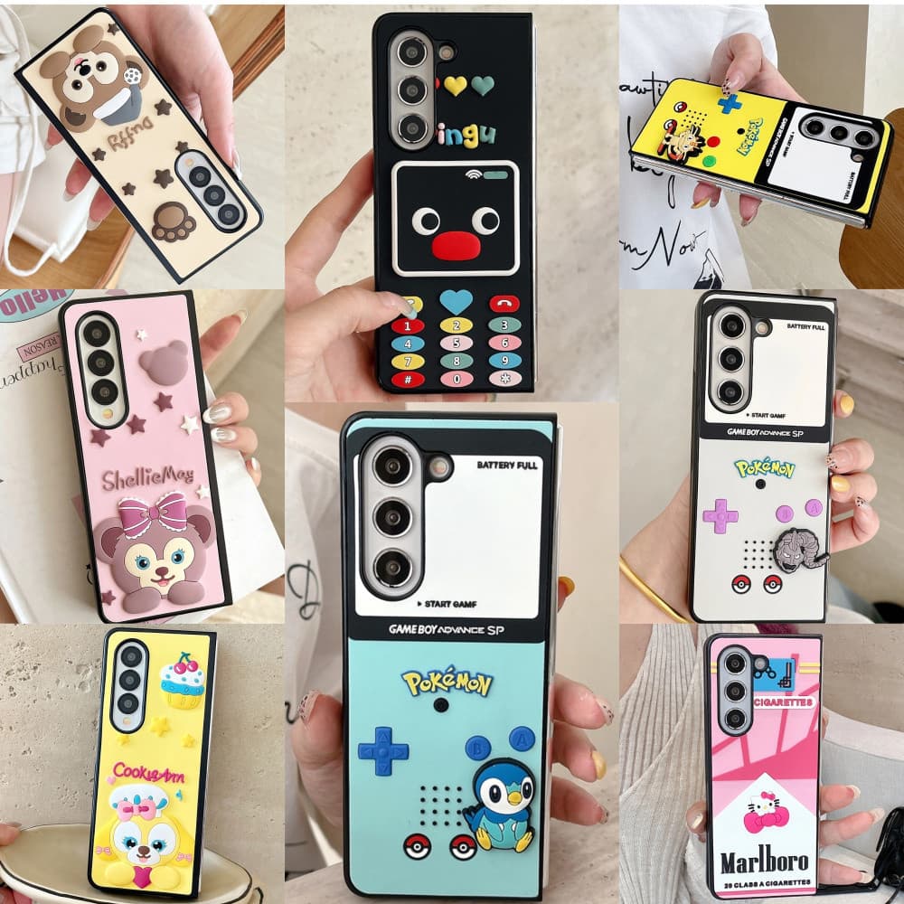 Para 2026 Samsung Galaxy Z Fold 8 Ultra 7 6 5 4 3 Capa De Telefone Dobrável Cool Penguin design Inspirado Em 3D Texturiz