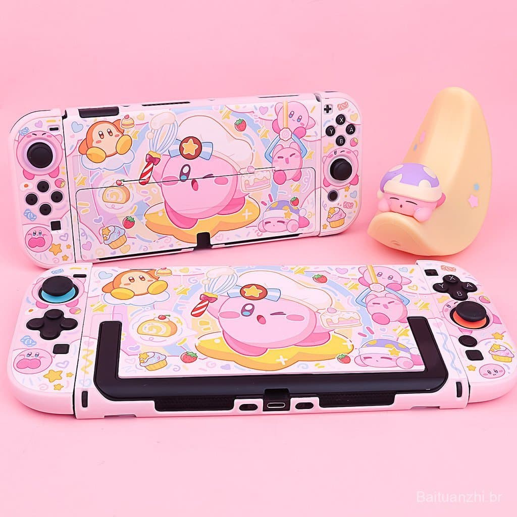 Capa protetora flexível adequada para os consoles Nintendo Switch V1/V2/OLED/2, resistente a arranhões. 
     G58M
