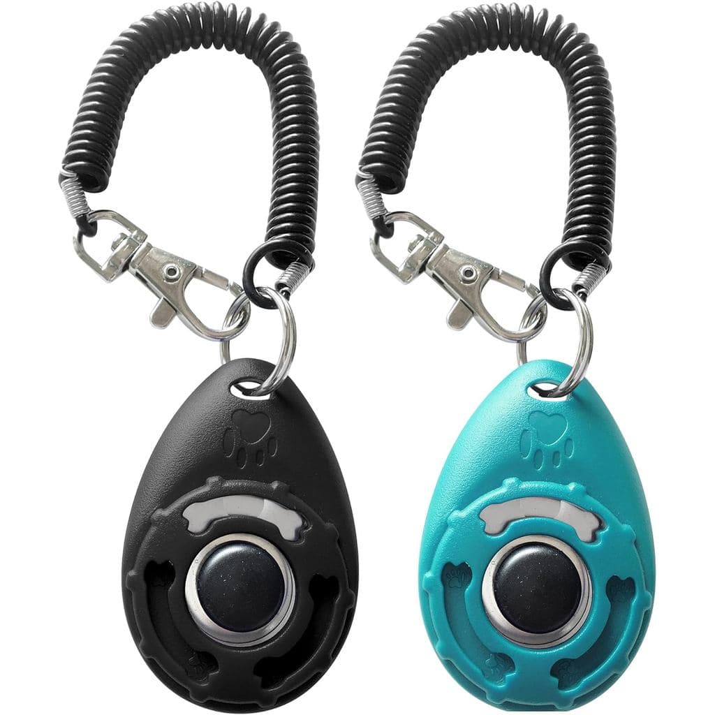 Clicker de Treinamento com Pulseira de Mola e Chaveiro - Clickers de Treinamento para Filhotes, Higiene, Cavalos, Ferram