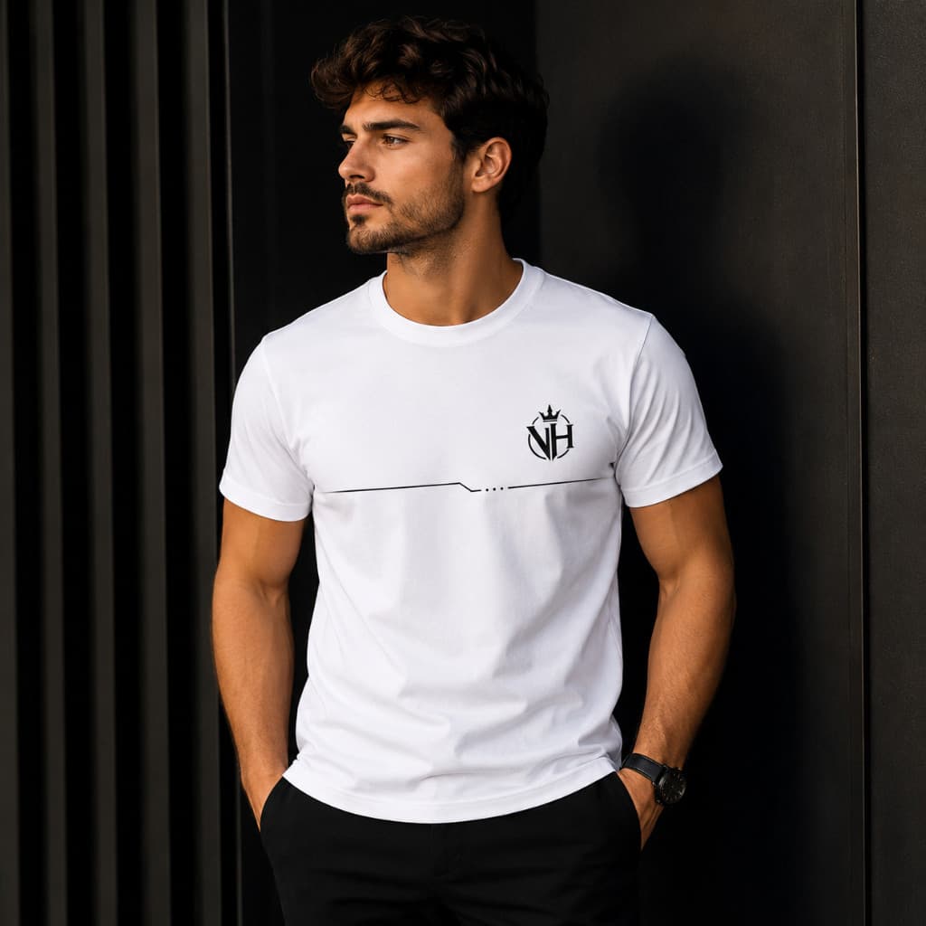 Camiseta VH Masculina Casual Premium Confortável Gola Reforçada