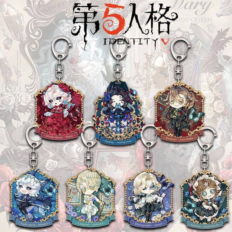 Chaveiro de merchandising do jogo Identity V, Red Lady Gardener, pingente criativo de desenho animado para mochila de es