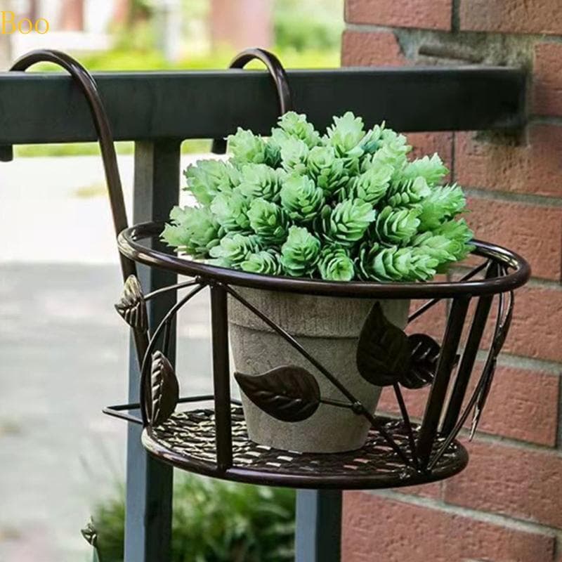 Suporte Para Plantador Parede Metal Boo Uso Interno E Externo Prateleira Suspensa Ajustável Planta