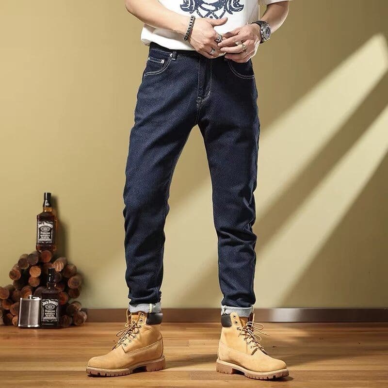 Estilo Hong Kong na moda masculina 2024 Jeans bordados Hip Hop na moda High Street na moda rufião bonito calças 26.7.20