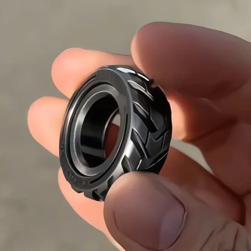 Estoque pronto de aço inoxidável Fidget Spinner EDC Brinquedo de descompressão Manipulador de catraca Ding Rhythm Lazer