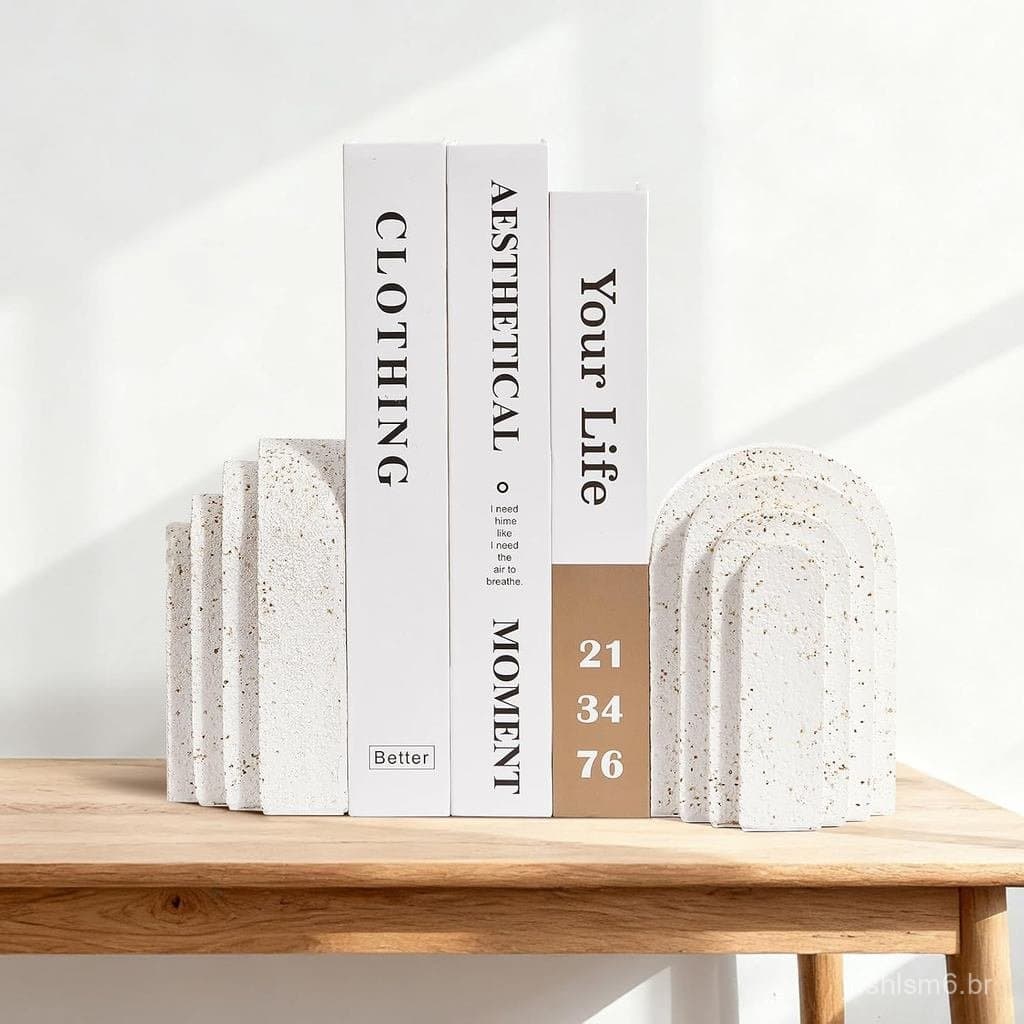 Suportes para Livros de Alta Resistência para Prateleiras, Decorativo de Resina para Livros Pesados, Batente de