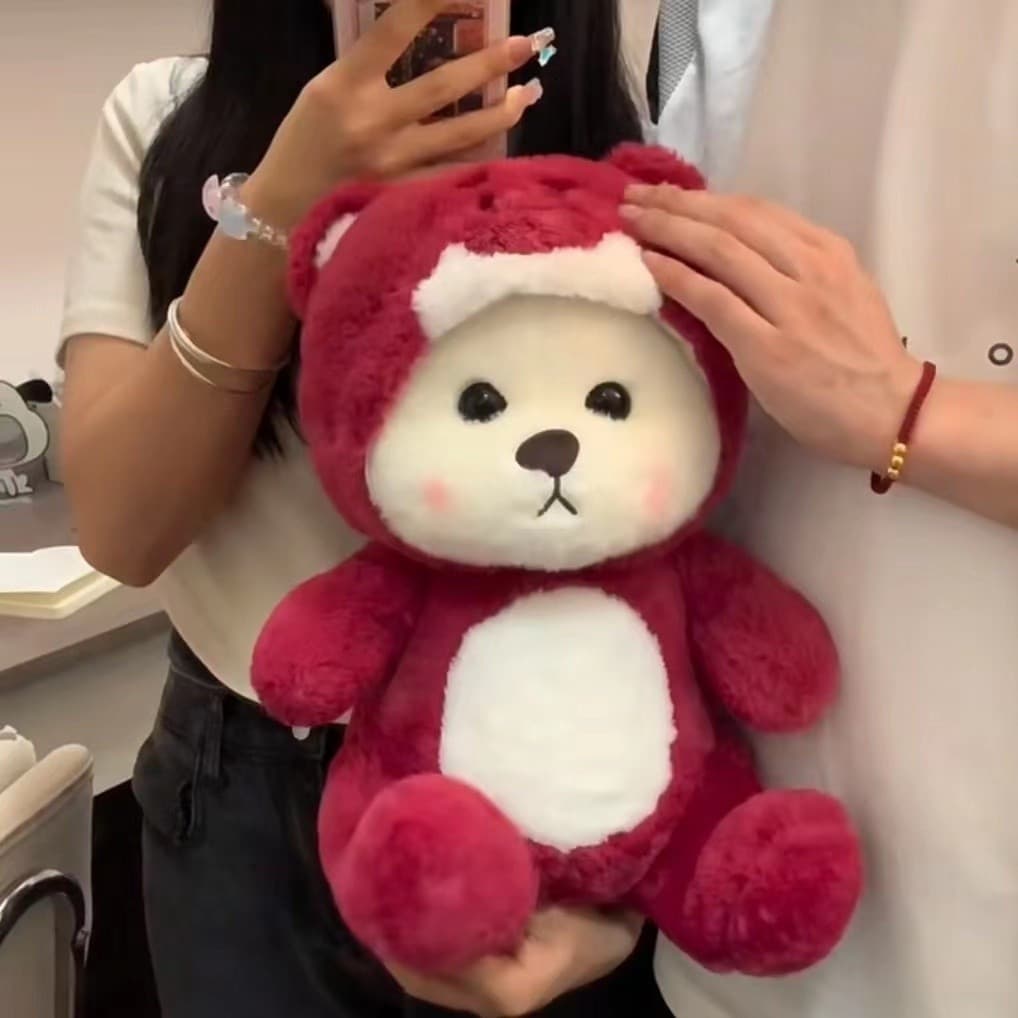 Urso Lena! Morango Lina Urso de pelúcia Stitch Lina Urso de pelúcia EZR2