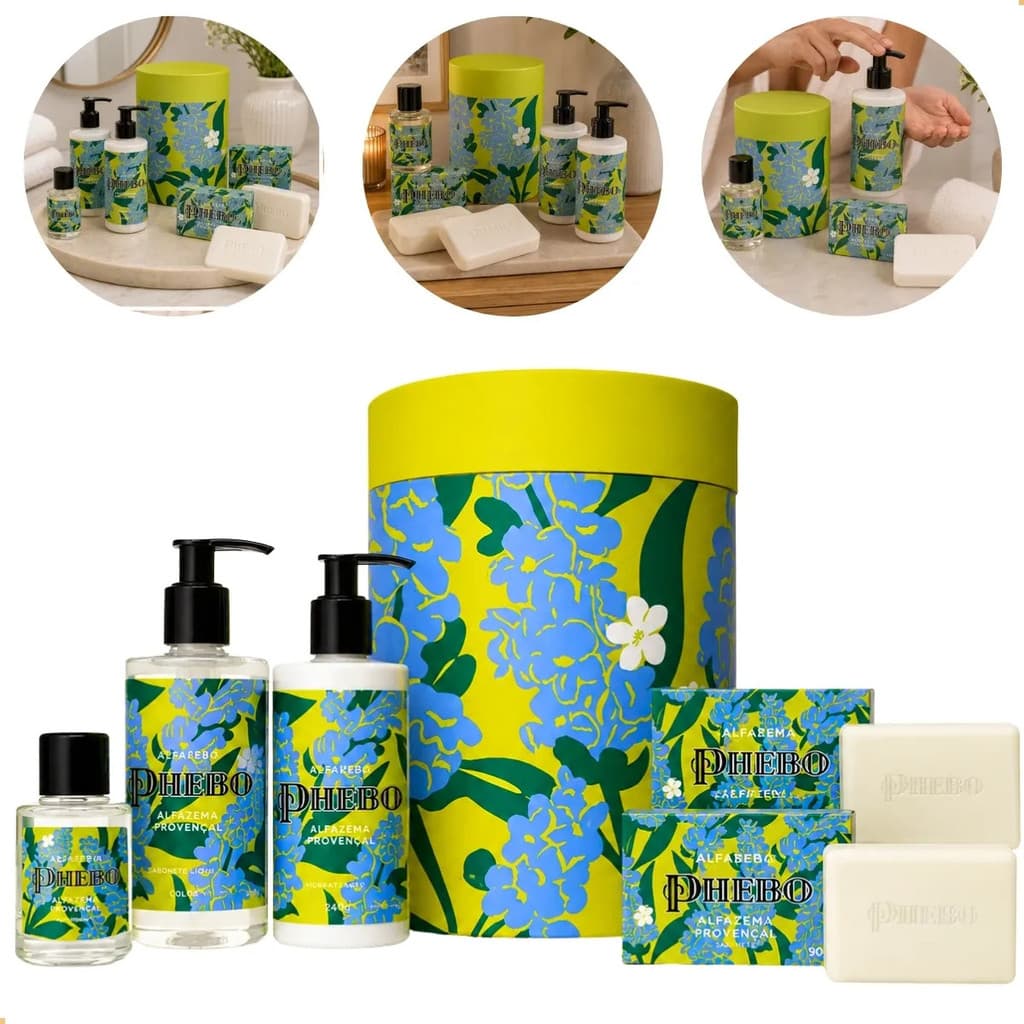Kit Presente Phebo Alfazema Provençal Colônia Hidratante Sabonete