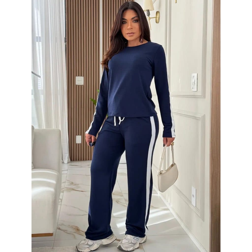 conjunto feminino manga longa, conjunto casual feminino, conjunto inverno feminino, conjunto confortável feminino