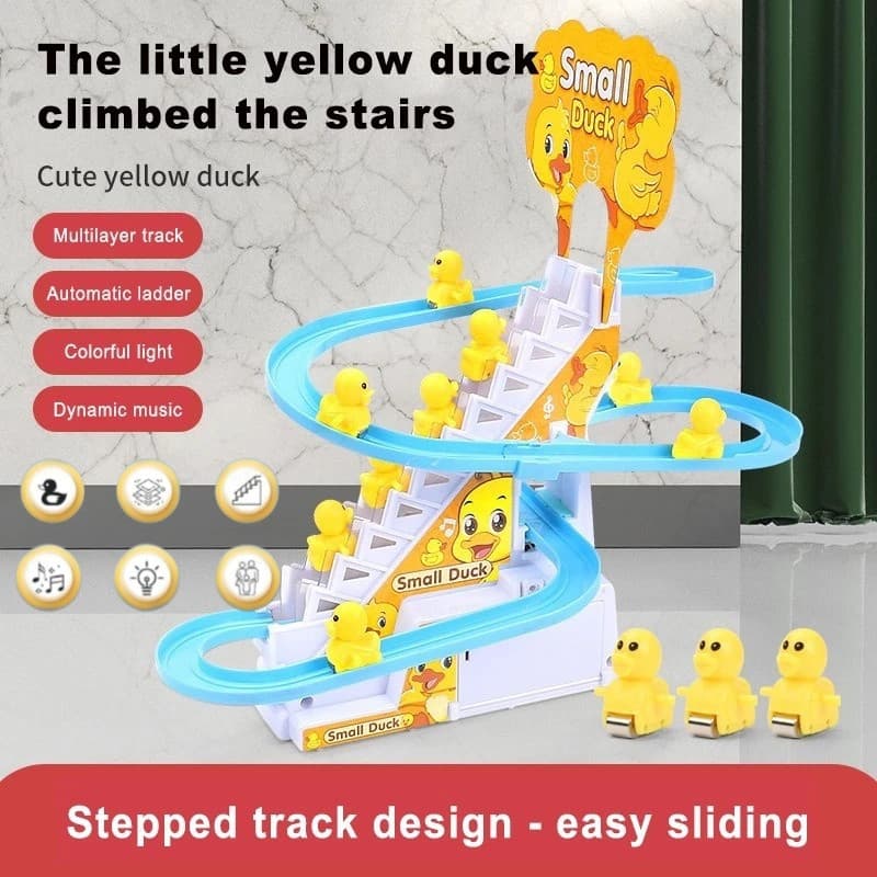 [Diversão Sem Fim para Crianças] Duck climbing stairs children's toy Brinquedo/Pato/Escadas/Infantil/Educação