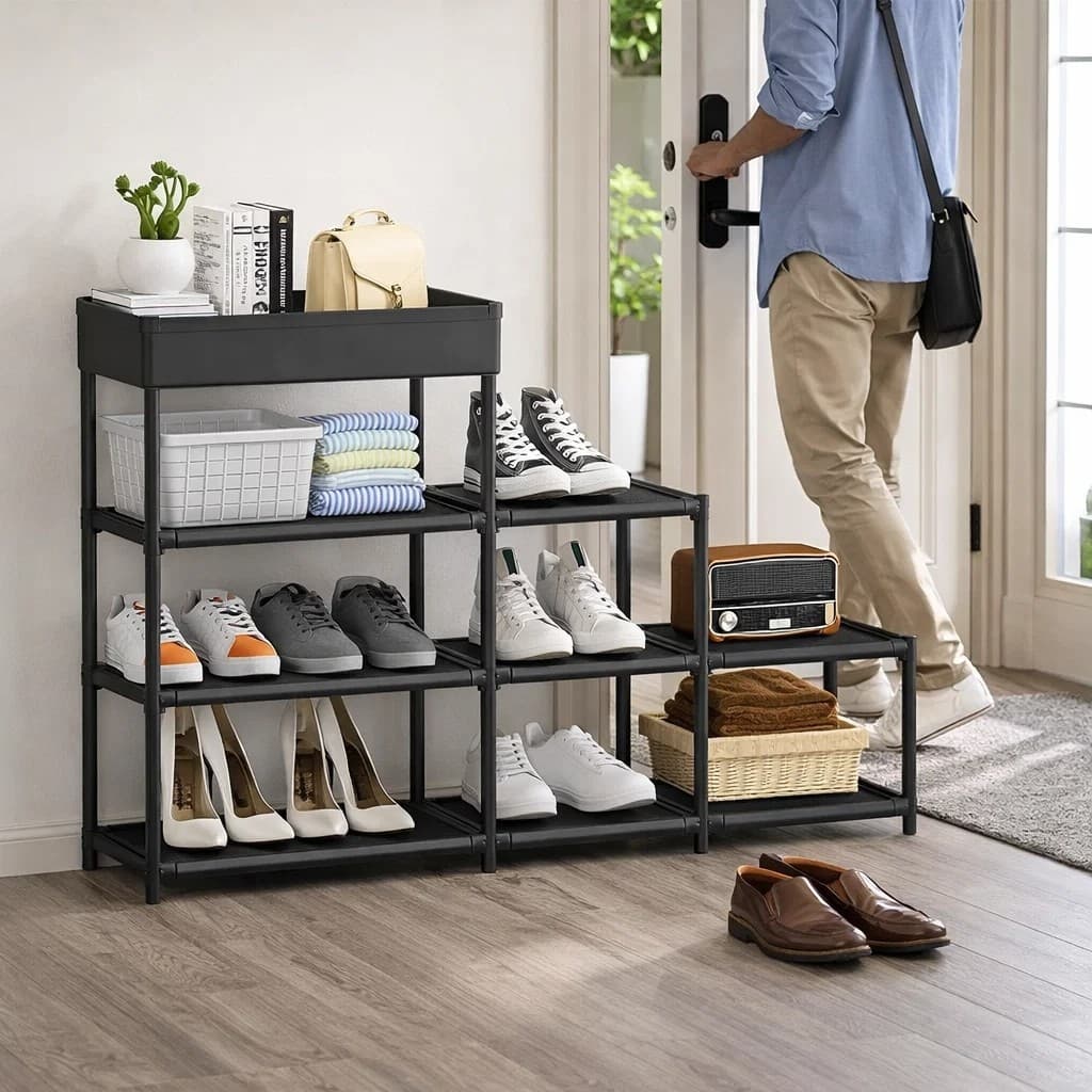 Estante Rack Sapateira Prateleira Calçados Tenis Sandalia Bota Organizador Movel