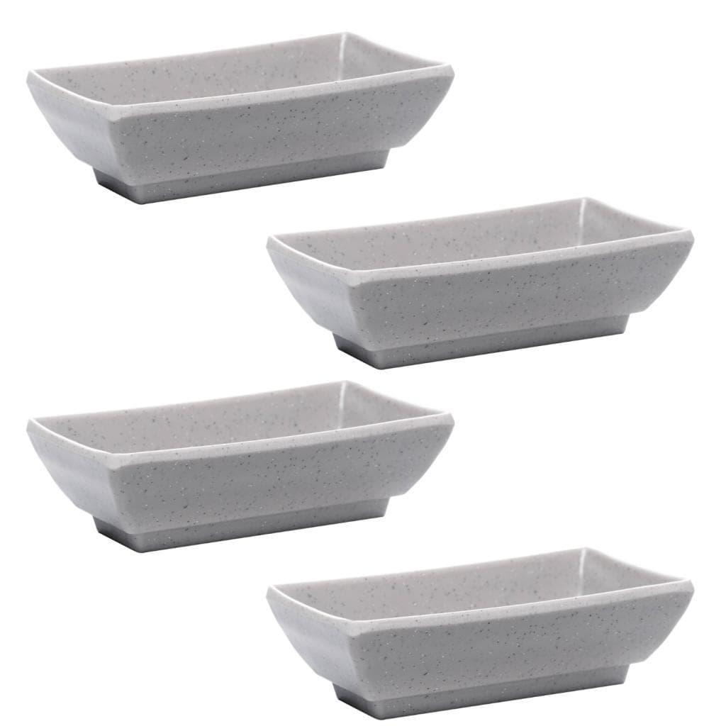 Kit 4 Porta Molho Shoyu ketchup Mostarda 10x6x3cm Toquio Granilite Melanina Lyor