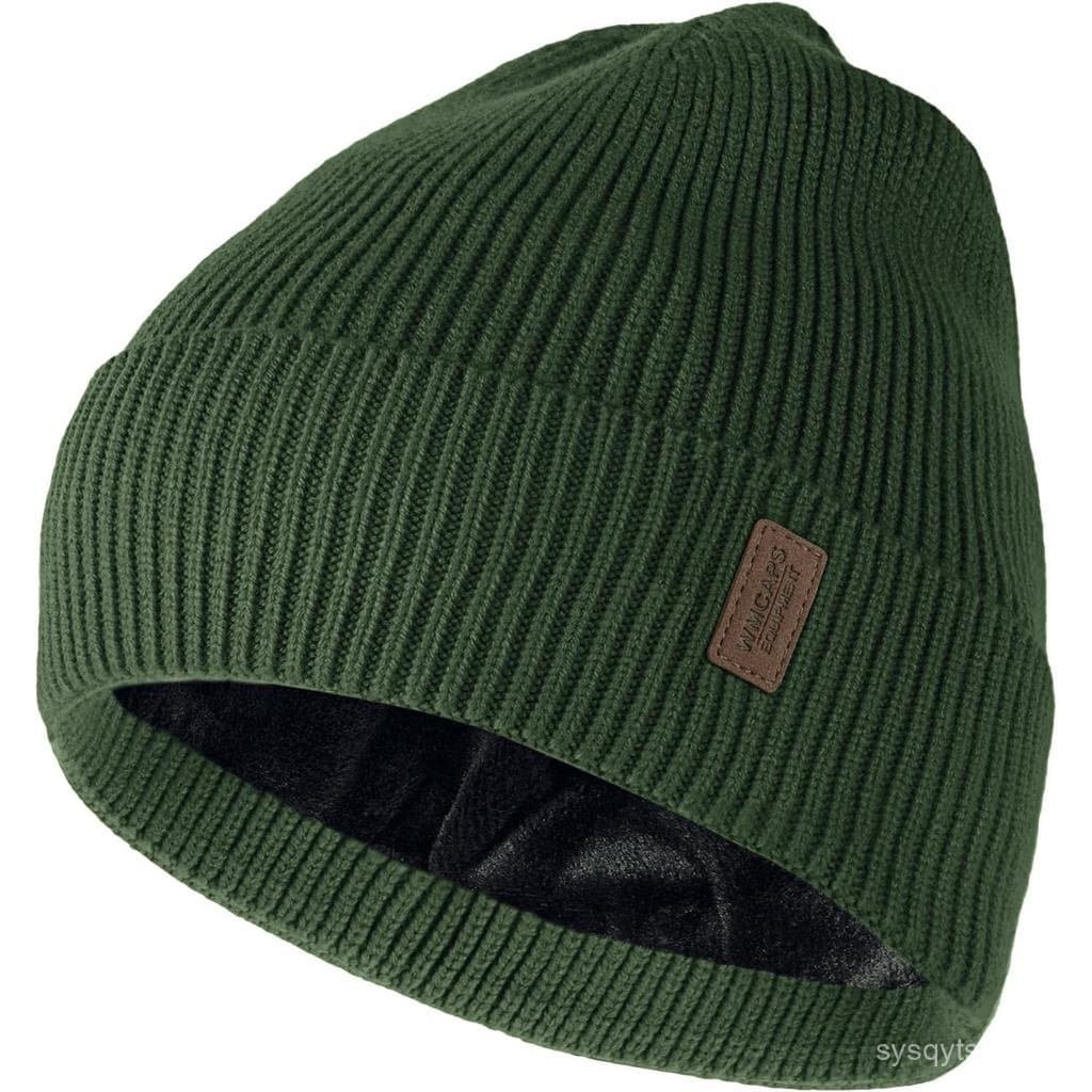 Gorro de esqui de inverno sem forro, gorro quente com aba, de malha macia para mulheres e homens, aba de lã LZYN.