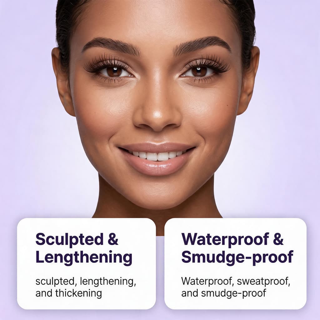 Zephoco à prova d'água curling rímel série bloqueio de longa duração maquiagem Natural curling fácil moldar tridimension