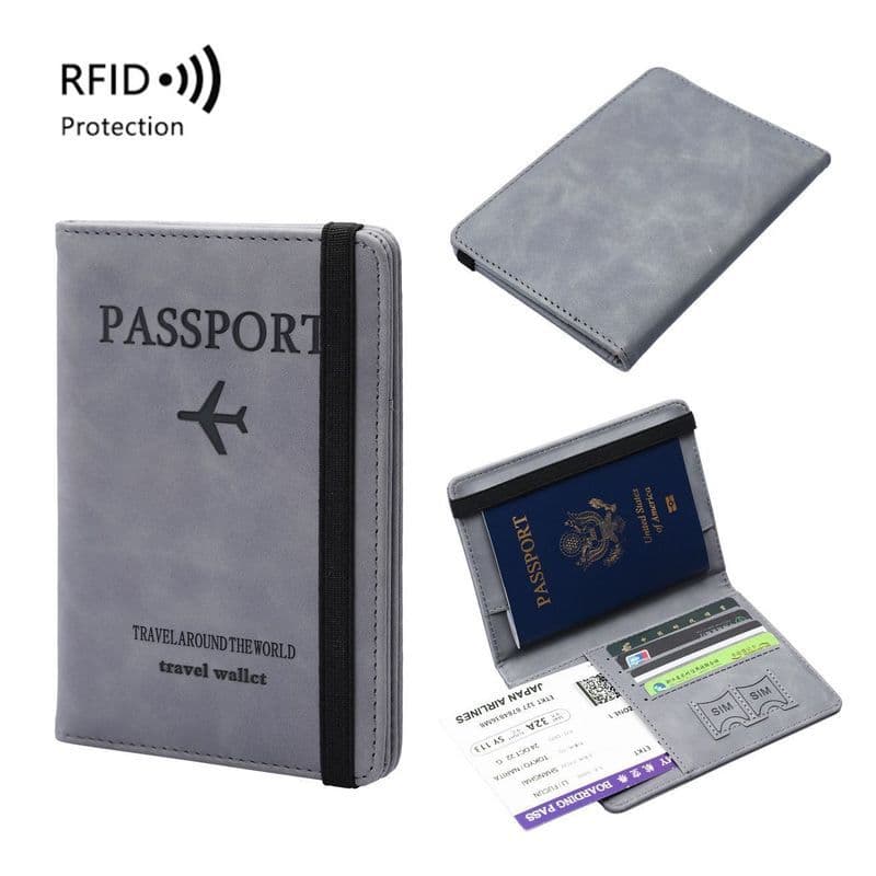 Saco de passaporte titular do cartão Anti-roubo escova titular do passaporte multifuncional passaporte caso protetor sac