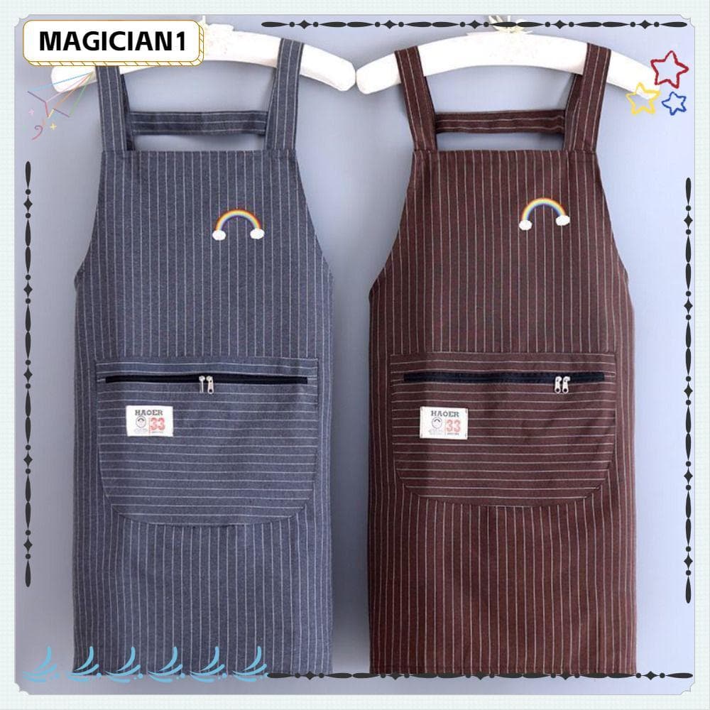 Avental Geral Feminino MAGICIAN , Aventais De Cozinha Bordados De Arco-Íris De Algodão , Blusa Sem Mangas