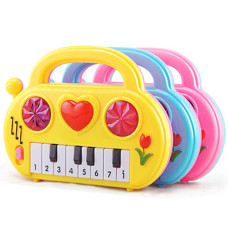 [Estoque pronto] Stall Hot Sale Toys Educação Infantil Teclado Eletrônico Iluminação Infantil Pode Tocar Música Piano co