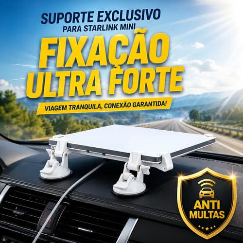 Suporte Case De Painel Starlink Mini Com Ventosas Antimulta