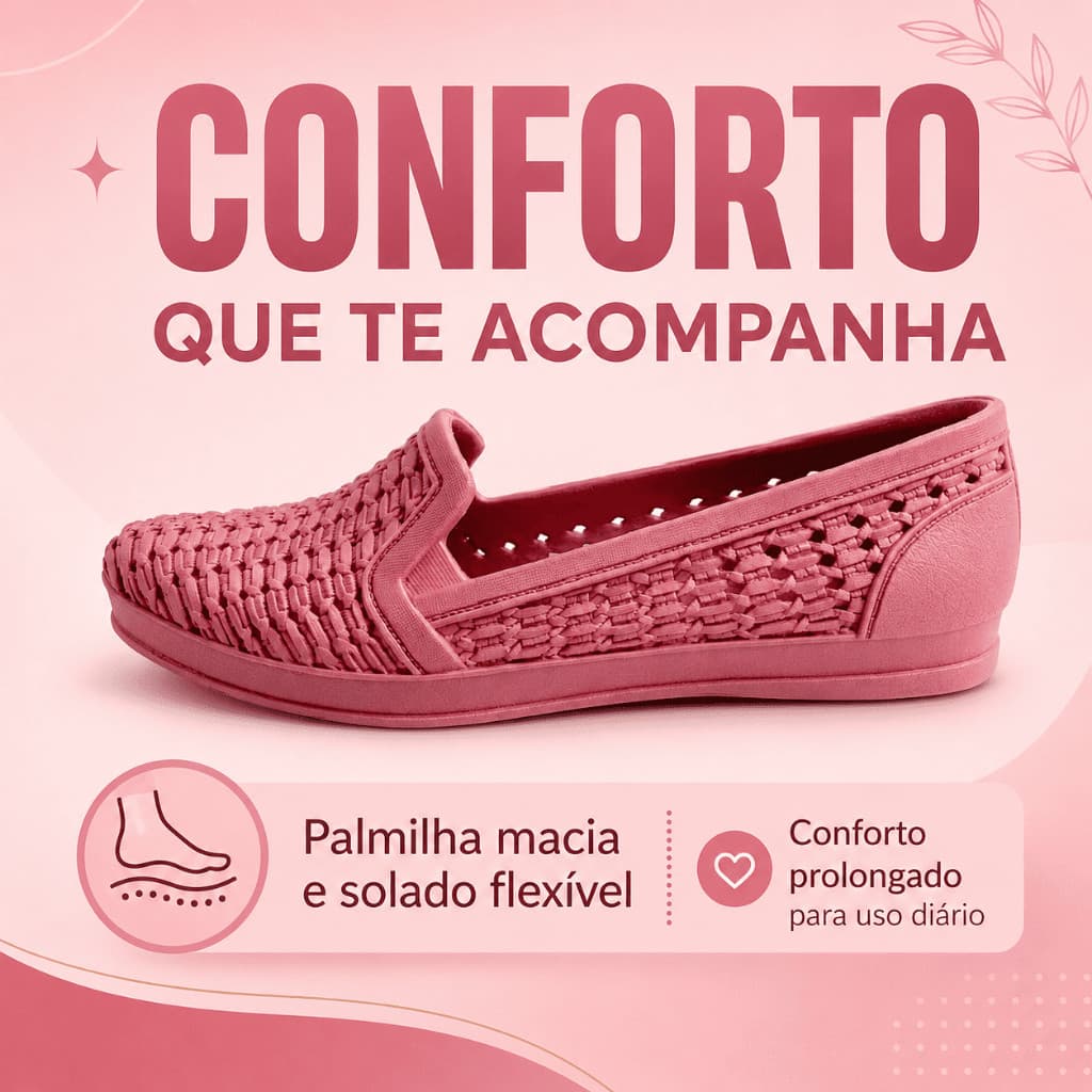 Sapatilha Sandalia Feminina Leve e Macia Para Dia a Dia Com Elegância