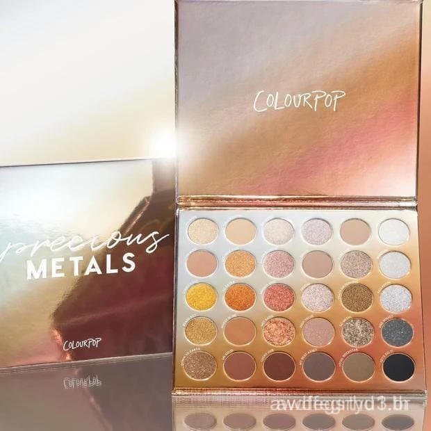 Marca de maquiagem Color Pop ®   PreciousMetals-SparklyNeutralPalette é impecável.