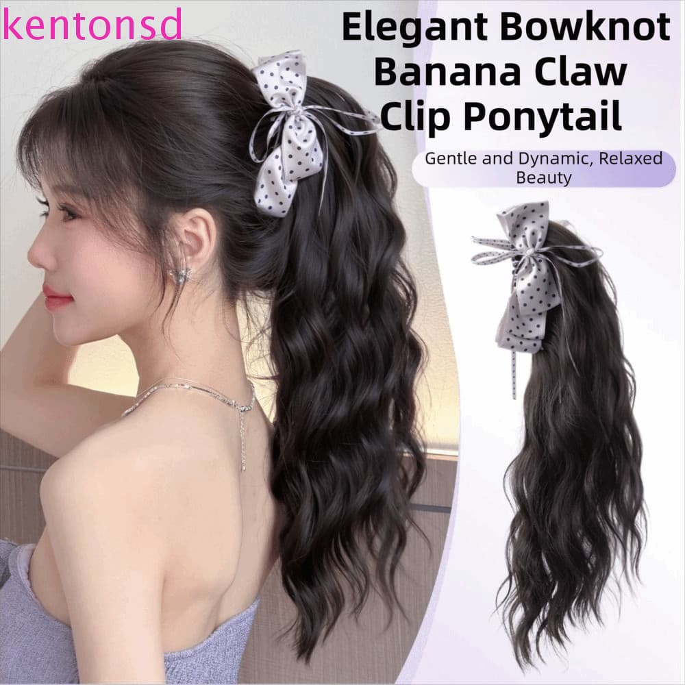 Pedaço De Cabelo KENTONSD Bowknot Pony Tail , Sintético Com Clipe De Garra De Banana Peruca De Rabo De Cavalo
