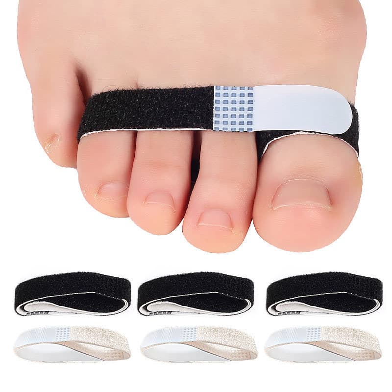 Bandagem elástica do dedo do pé divisor dia noite bandagem sobreposta polegar Valgus estiramento bandagem pequena tira d