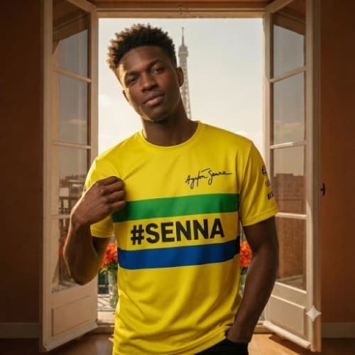 Camiseta Senna Corrida Esporte Unissex Básica Envio Imediato Streetwear