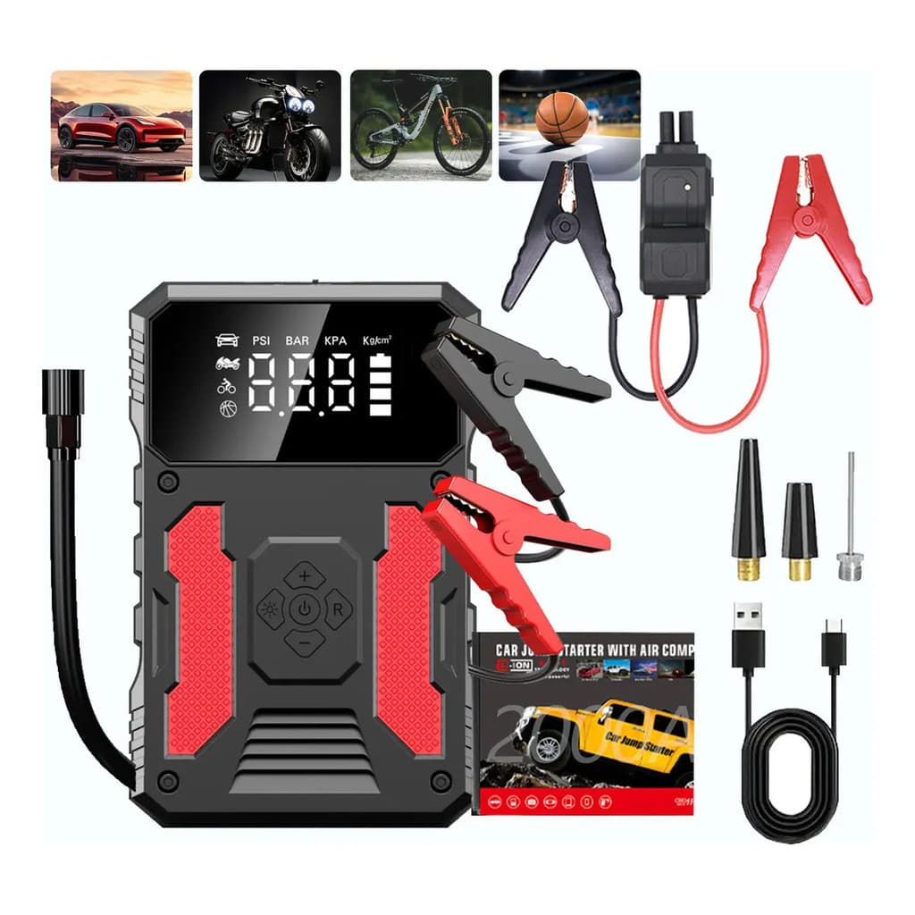 Booster Arranque ZCCO Auxiliar Partida Portátil 12V Automotivo Para Moto e Veículos, Fonte de Emergência