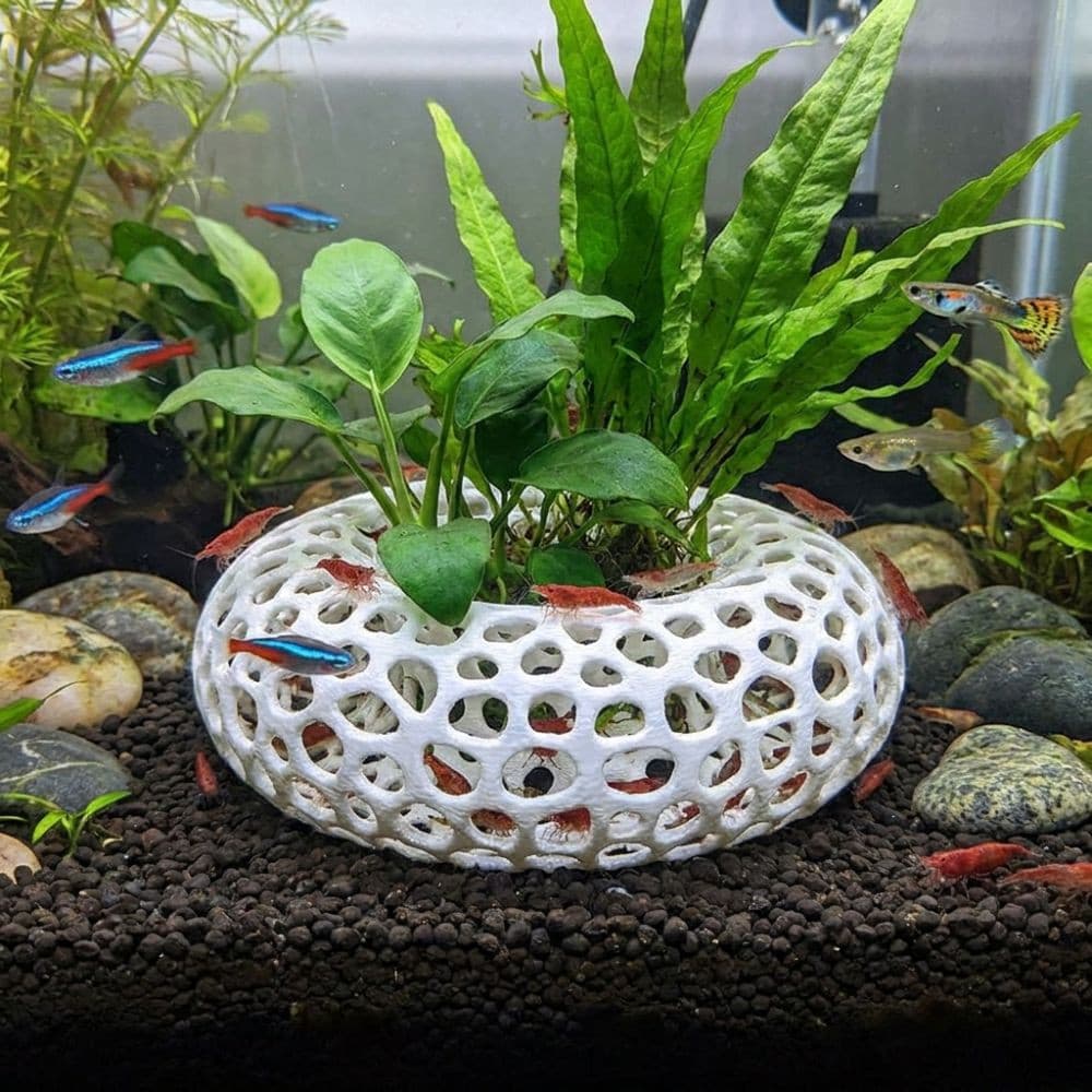 Caverna Escondida De Camarão De Peixe , Abrigo De Peixes De Aquário De Estrutura Porosa Impressa Em 3D Reprodução De Plá
