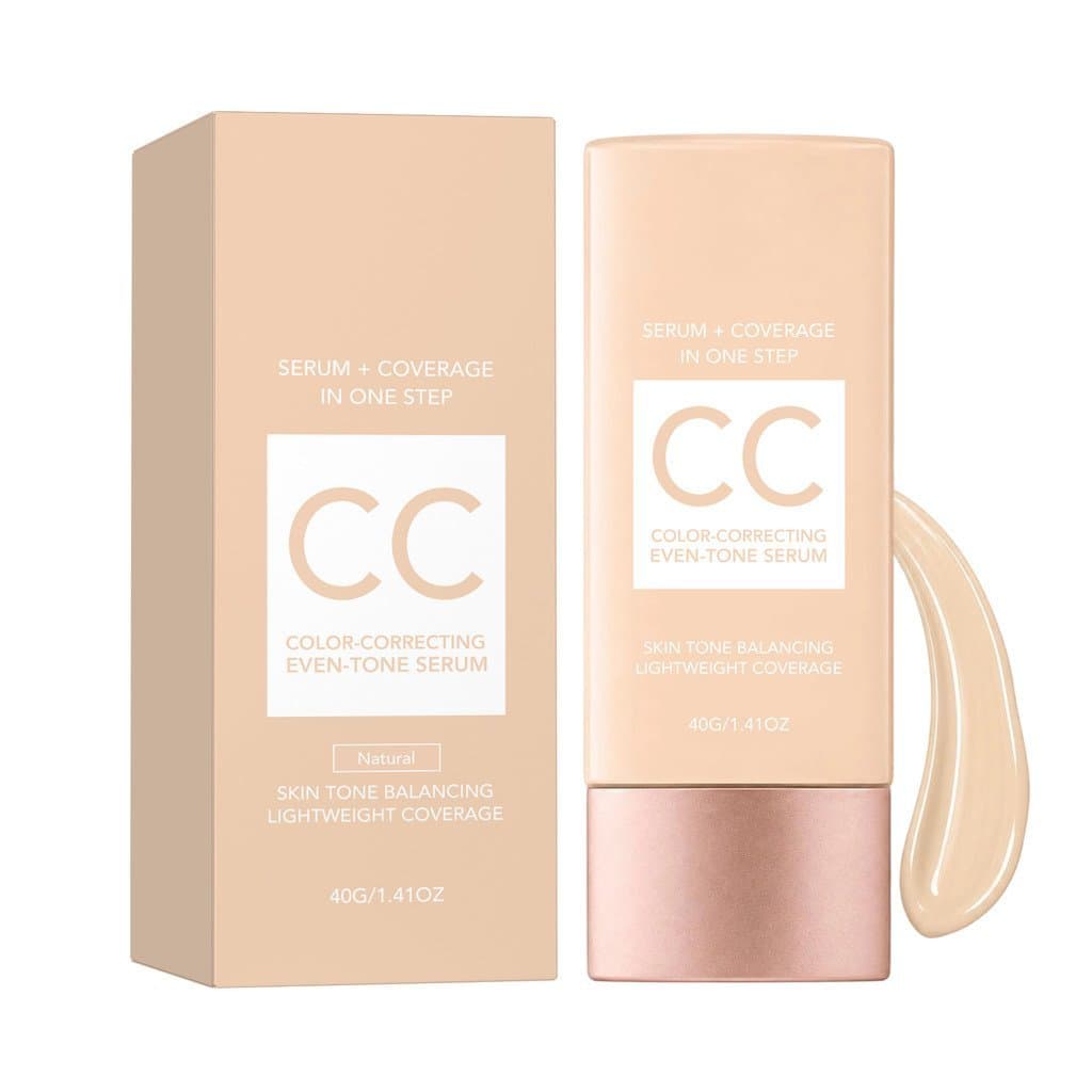 CC Cream Sérum Base |   Sérum Facial Corretor de Cor para Tom Uniforme |   Cobertura Leve e Modulável |   Sombra