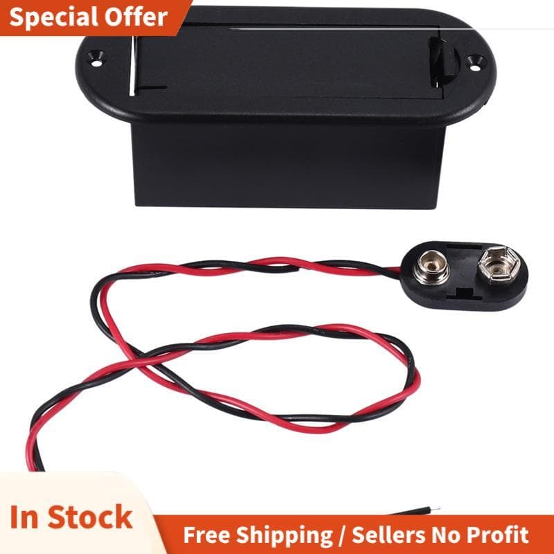 Estojo De Suporte De Bateria De 9V Para Captador De Guitarra Ativo
