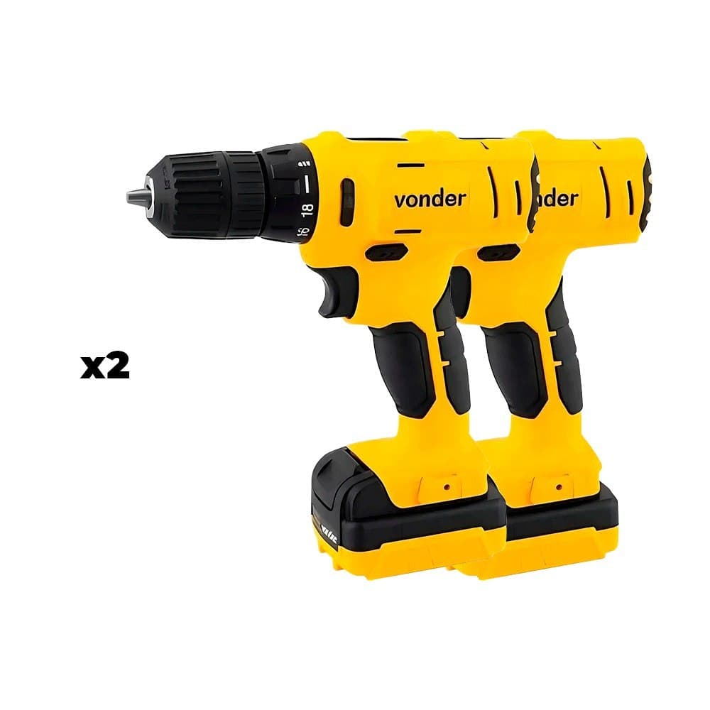 Kit 2 Parafusadeira E Furadeira 12V PFV120 Bivolt Vonder