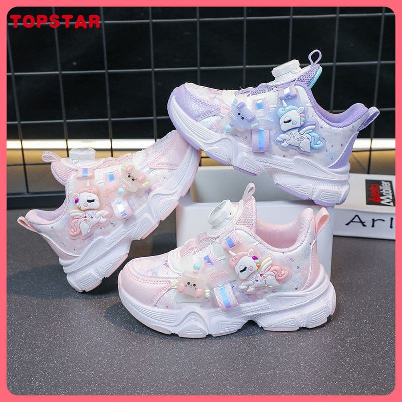 Tênis esportivos infantis, tênis My Little Pony para meninas, tênis esportivos respiráveis e duráveis para alunos do ens