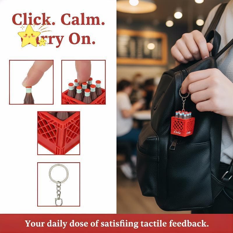 [JBTH] Chaveiro Calmante Chaves Fidget Toy Anti Stress Com 3 Botões De Dedo Para Alívio De Ansiedade Crianças E Adultos