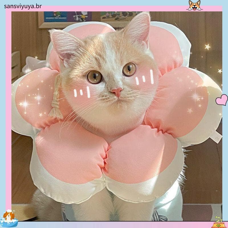Elizabeth coleira de gato coleira de gato anti-lamber anti-risco babador de gato macio chapelaria coleira de cachorro pr