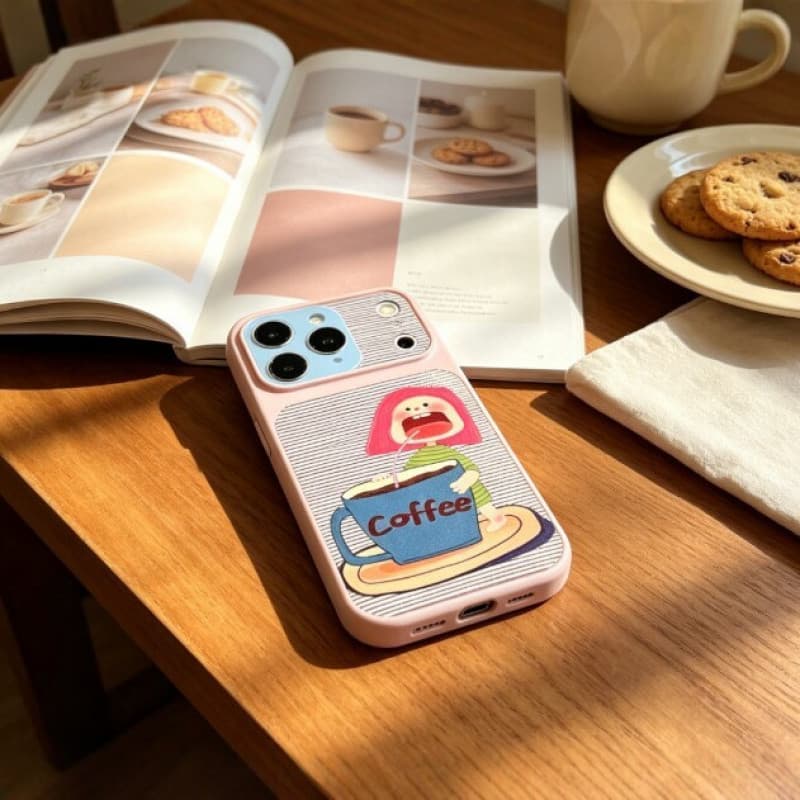 Capa De Telefone Dopamina Coffee Girl
