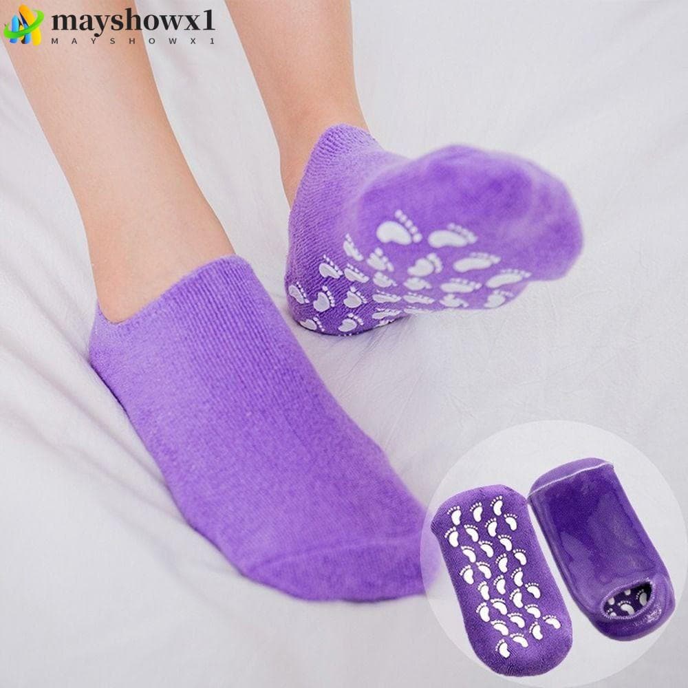 MAYSHOWX1 1 Par (2 Unidades) Meias De Gel Hidratante Protetor De Pele Reparador Reutilizável Pedicure Calcanhar Duro