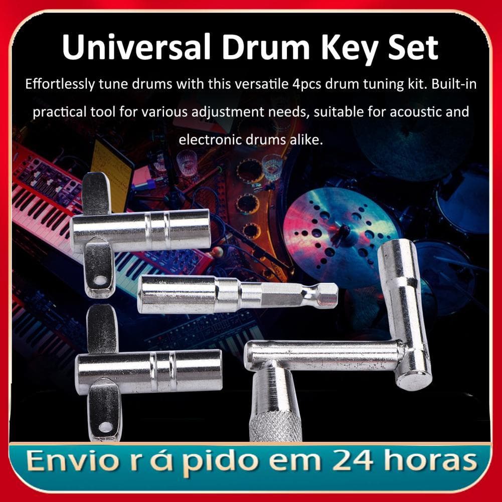 Conjunto de chaves de tambor de metal Xixian 4 unidades ferramenta de ajuste portátil para bateria eletrônica acústica