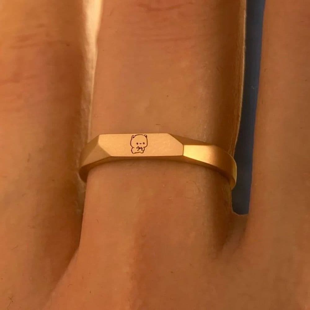 Anéis De Dia Dos Namorados DALTON , Anel Bubu E Dudu Simples Moderno Requintado De Cobre Ajustável Para Casamento