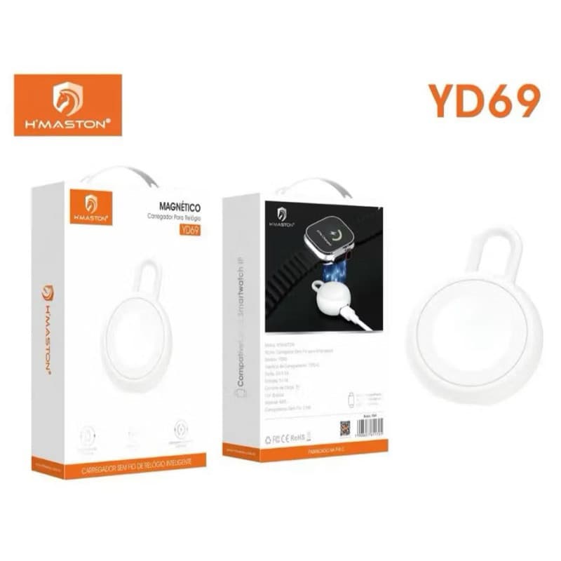 Carregador por Indução Tipo C para Relógio Smart YD69 - Branco