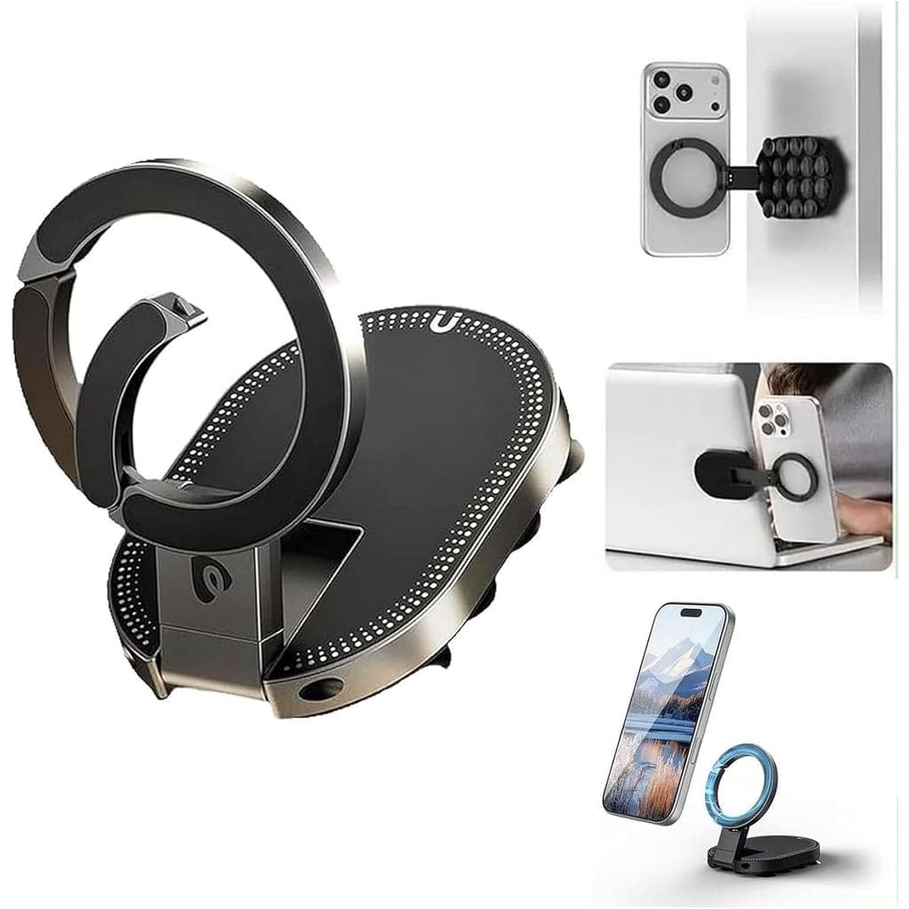 Suporte de Telefone Magnético 3 em 1 com Sucção, Ajuste de Rotação de 360 Graus, Suporte de Sucção Maglock é Adequado pa