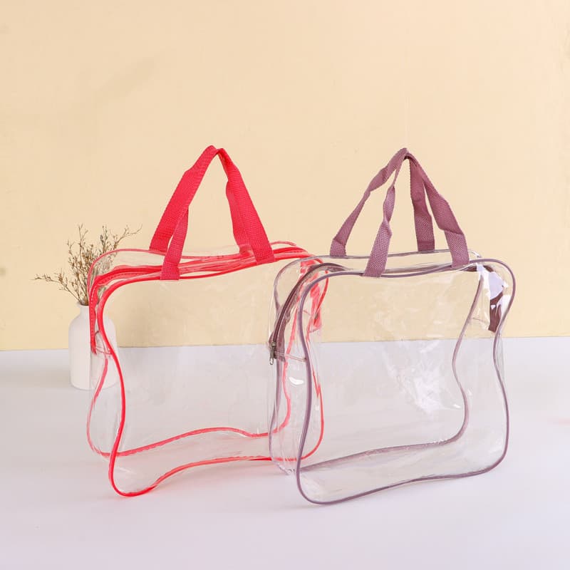 Bolsa transparente de PVC com logotipo personalizado, bolsa transparente para armazenamento de artigos de higiene pessoa
