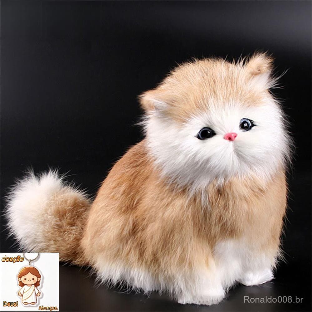 Simulação Mini Brinquedos De Pelúcia De Gato Bonitos Com Som Para Crianças Aniversário Imitação Criativa Ornamentos Fest