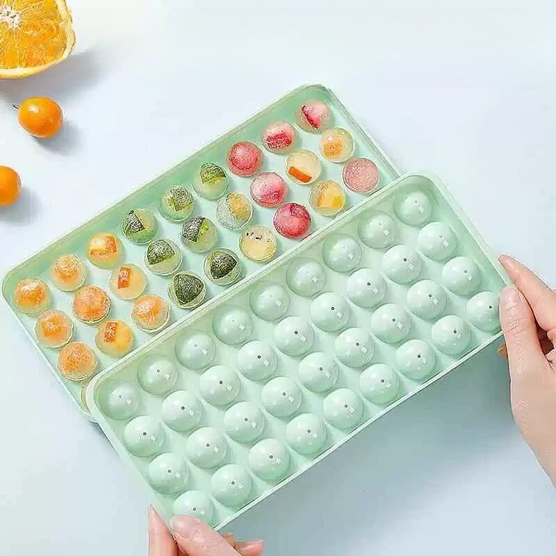 Molde de cubo de gelo congelado doméstico grau alimentício bola de gelo bandeja de caixa de gelo caseiro redondo Si