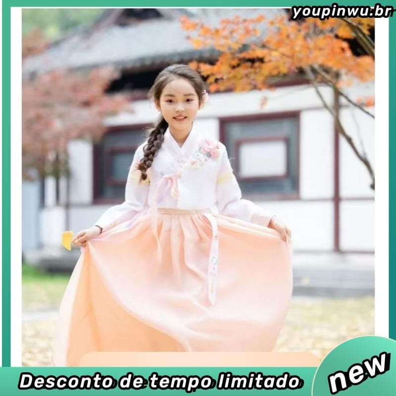 Hanbok novo estilo traje étnico coreano traje étnico meninas estudante desempenho feriado dia das crianças desempenho ve