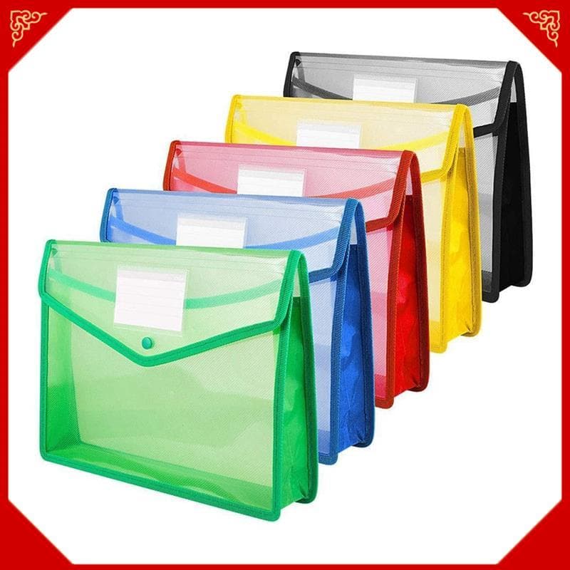Pasta Envelope Expansão Arquivo Carteira A4 Carteiras De Plástico De Armazenamento Com Fivela De Pressão E Bolso A4 Saco