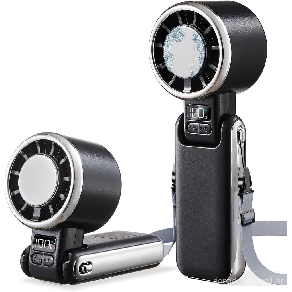 Ventilador Portátil de Mão SHEWIND com Resfriamento a Gelo - Ventilador Pessoal Turbo de Alta Velocidade com 5 Níveis, R