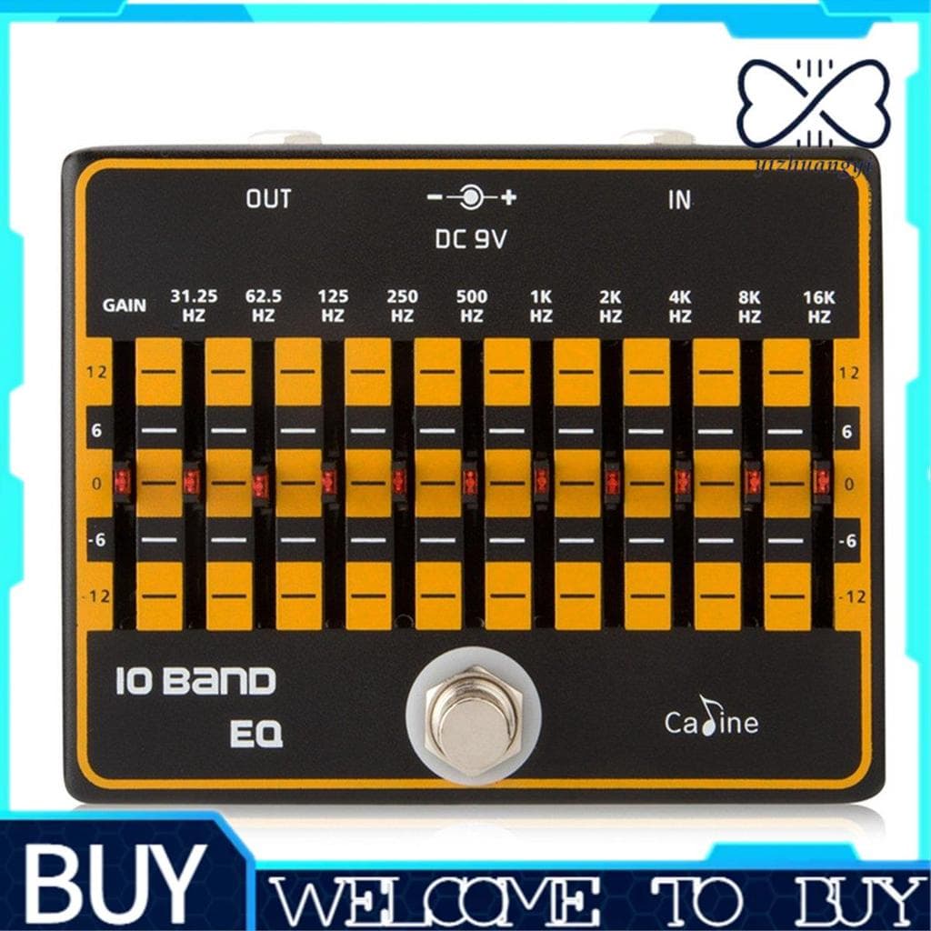 CP-24 10 Band EQ Equalizador Pedal De Efeito De Guitarra True Bypass Acessórios Para