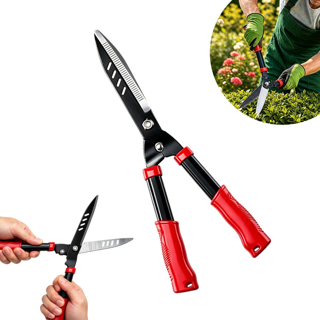 Tesoura Poda 54cm Profissional Jardim Cerca Viva Grama Tesourão Resistente