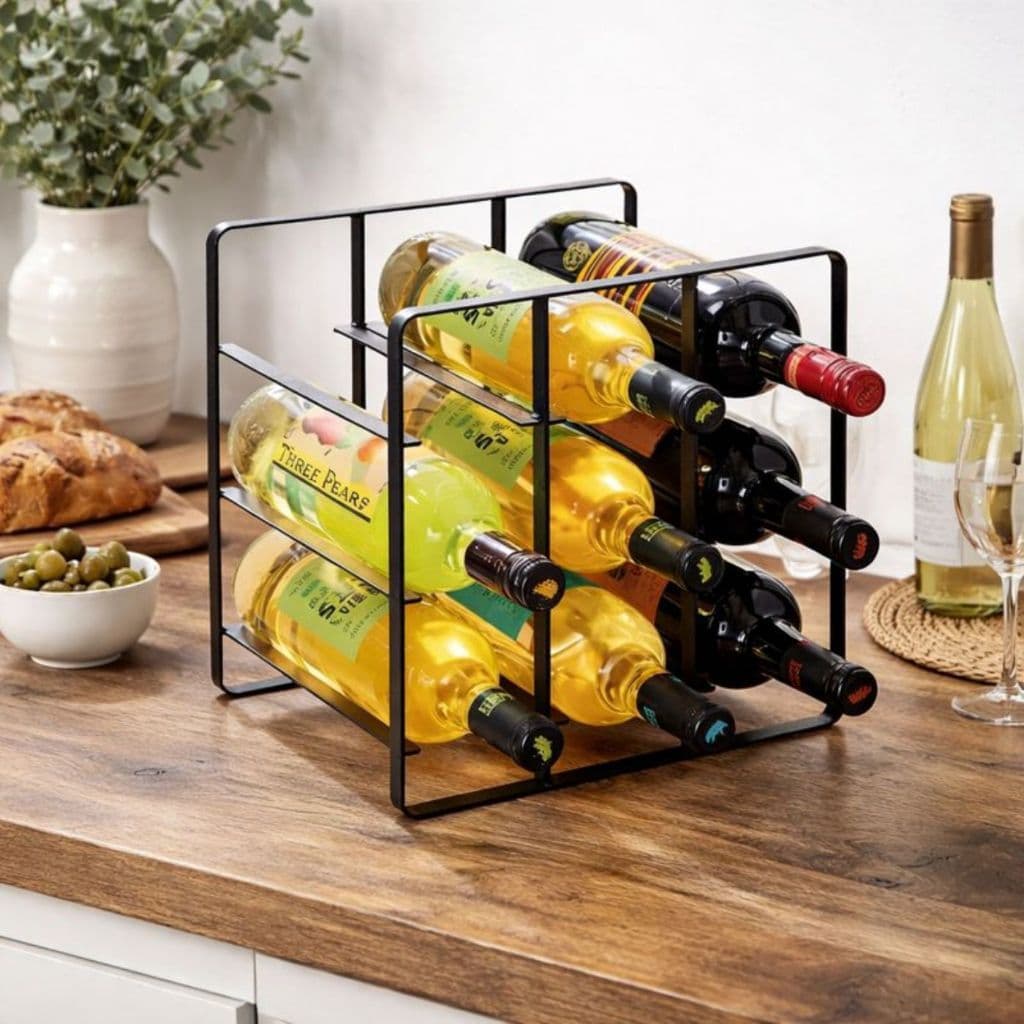 Adega Empalhável Organizador de Vinho - Suporte para Garrafas de Vinho